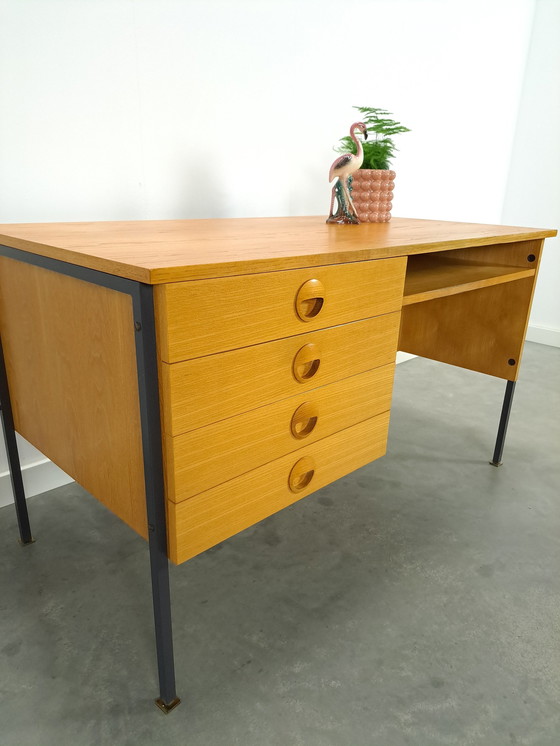 Image 1 of Fineer Hellerau Design Vrijstaand Bureau Met Lades