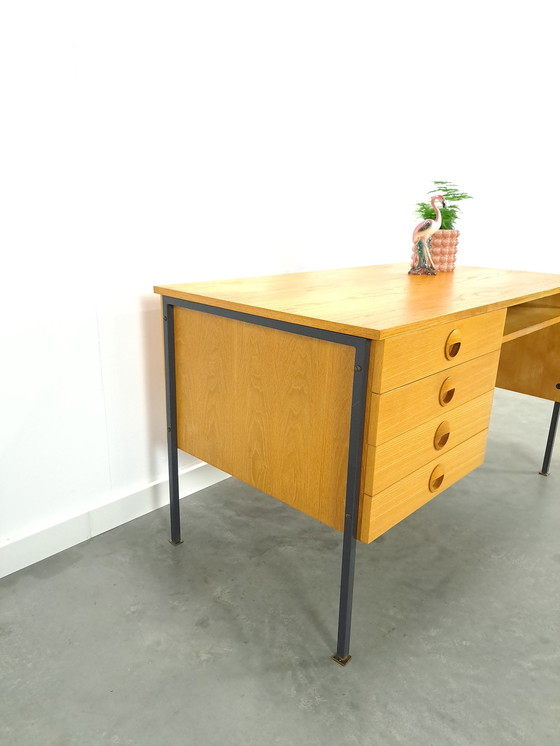 Image 1 of Fineer Hellerau Design Vrijstaand Bureau Met Lades