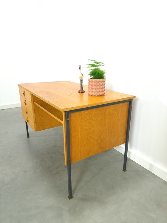 Image 1 of Fineer Hellerau Design Vrijstaand Bureau Met Lades