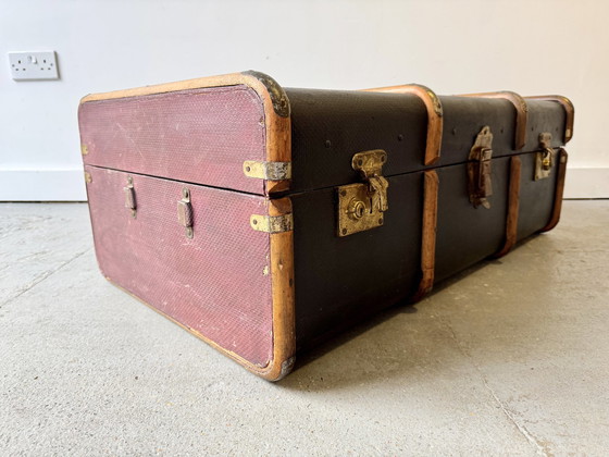 Image 1 of Vintage Zwarte Bagage Koffer