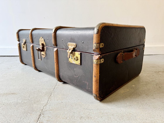 Image 1 of Vintage Zwarte Bagage Koffer