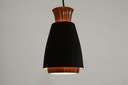 Mid-Century Vintage koperen hanglamp, Denemarken 1970's
