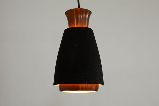 Image 1 of Mid-Century Vintage koperen hanglamp, Denemarken 1970's