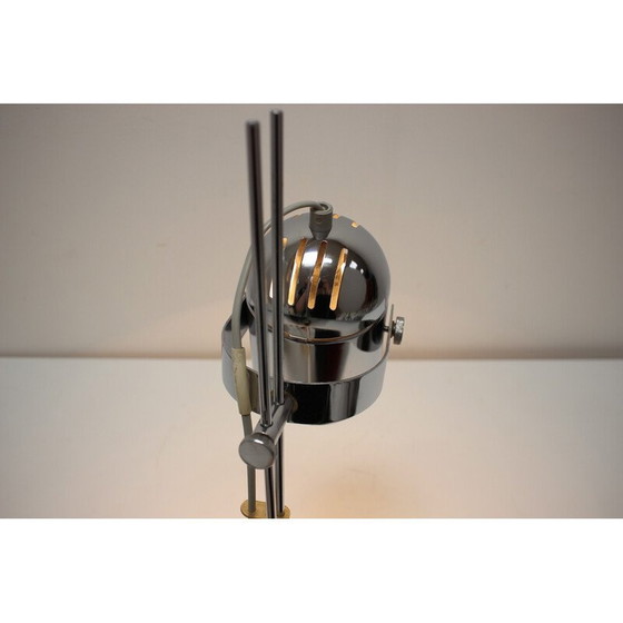 Image 1 of Vintage verstelbare metalen en chromen tafellamp van Stanislav Indra voor Combi Lux, Tsjecho-Slowakije 1970