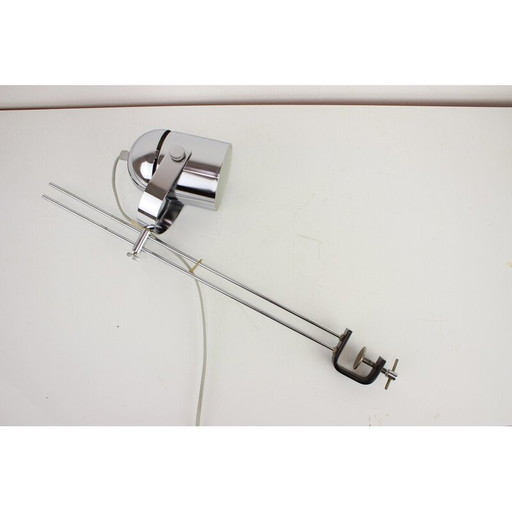 Vintage verstelbare metalen en chromen tafellamp van Stanislav Indra voor Combi Lux, Tsjecho-Slowakije 1970