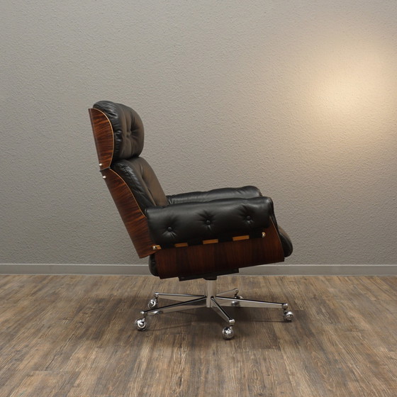 Image 1 of Stoll Giroflex vintage fauteuil leer palissander