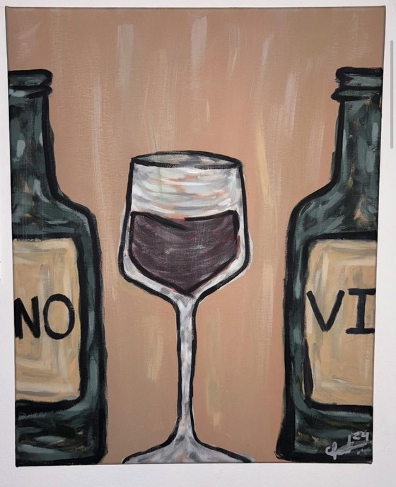 Image 1 of Vino Modern Eigentijds Acryl Op Doek 50X40