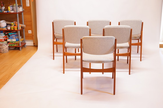 Image 1 of 6x Arne Vodder Ella eetkamerstoelen