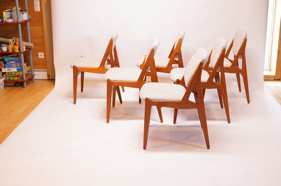 Image 1 of 6x Arne Vodder Ella eetkamerstoelen