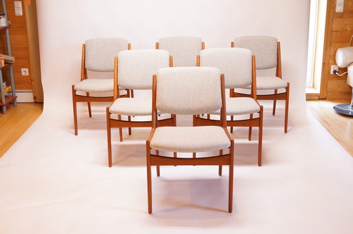 6x Arne Vodder Ella eetkamerstoelen