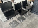Cattelan Italia barkrukken zwart leren zitting in hoogte verstelbaar