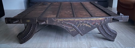 Image 1 of Vintage ossenkar salontafel