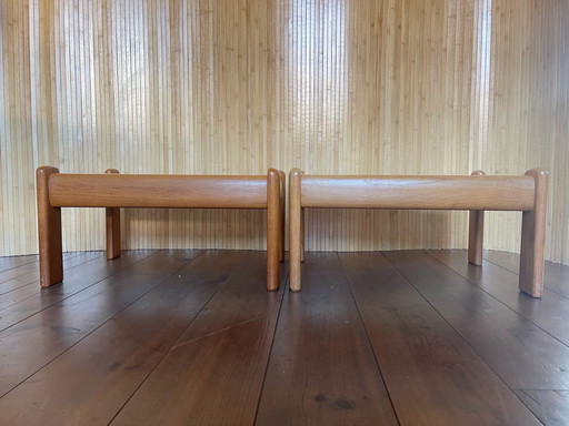 Set/2 Mid Century Bijzettafels / Nachtkastjes Bij Knoll