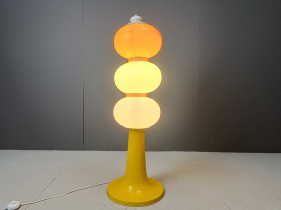 Image 1 of Mid Century Italiaanse glazen vloerlamp, 1960S