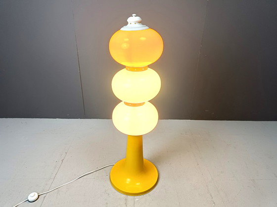 Image 1 of Mid Century Italiaanse glazen vloerlamp, 1960S