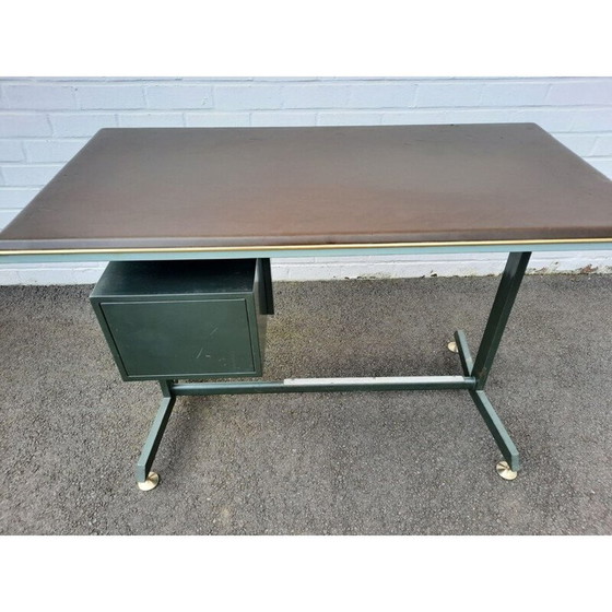 Image 1 of Vintage bureau en stoelset, Italiaans 1950