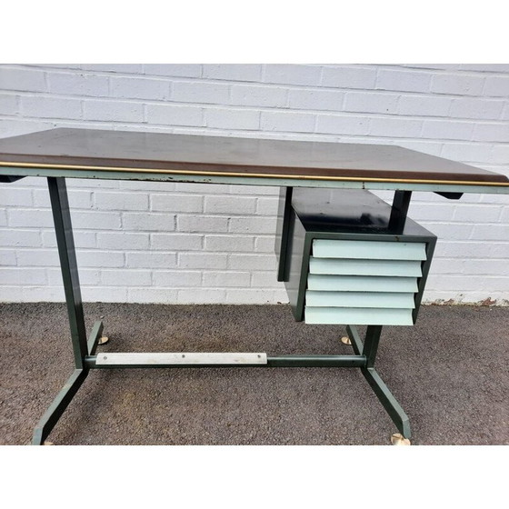 Image 1 of Vintage bureau en stoelset, Italiaans 1950