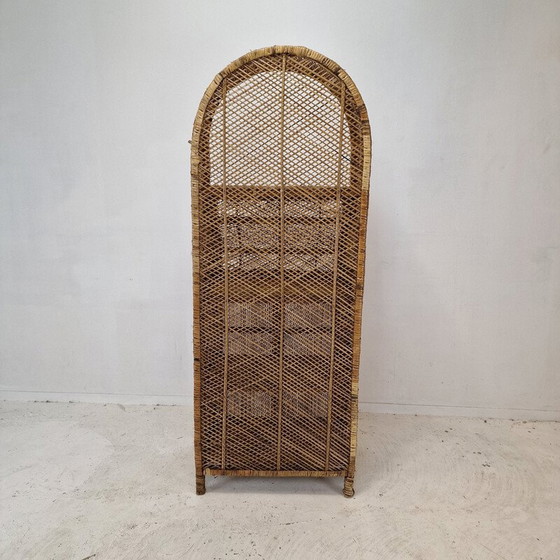 Image 1 of Vintage bamboe en rotan credenza, Italië 1970