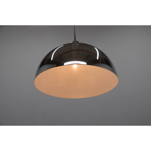 Vintage chromen hanglamp, Tsjecho-Slowakije 1930