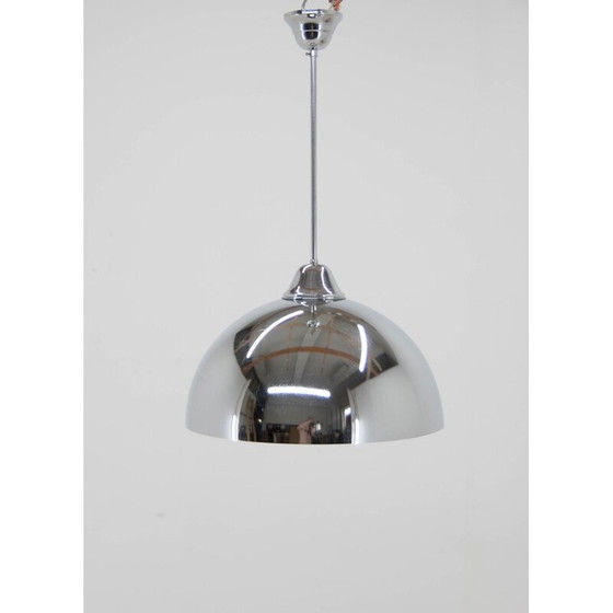 Image 1 of Vintage chromen hanglamp, Tsjecho-Slowakije 1930