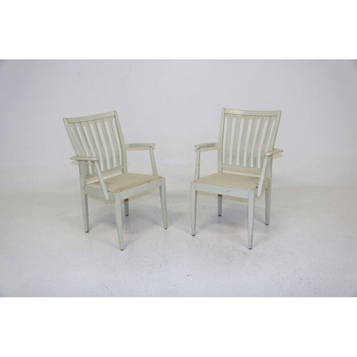 Paar vintage beukenhouten fauteuils, Denemarken 1960