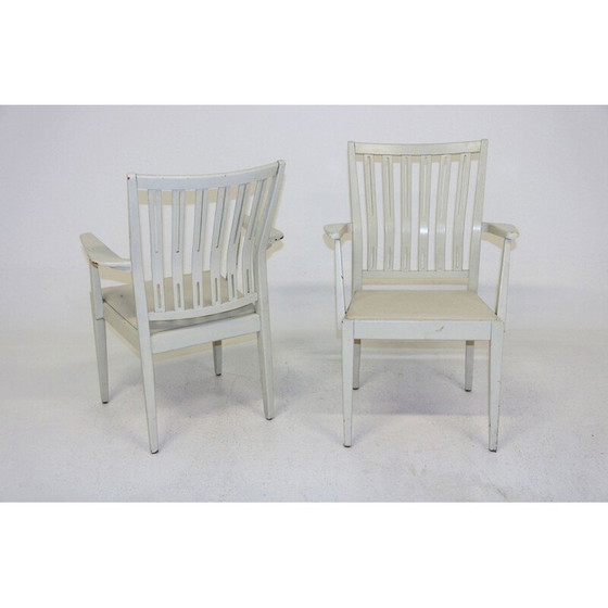 Image 1 of Paar vintage beukenhouten fauteuils, Denemarken 1960