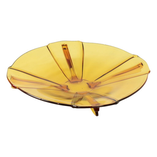 Art Deco Fruitschaal Amber