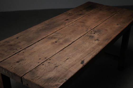 Image 1 of Populair Knutselwerkje Oude Boerderijtafel In Massief Grenen