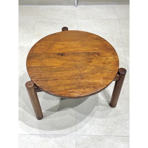 Vintage ronde salontafel van Pierre Jeanneret