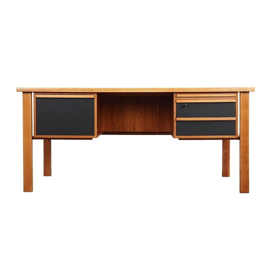 Image 1 of Essenhouten bureau, Deens ontwerp, jaren 1970, productie: Denemarken