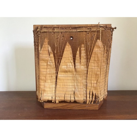 Image 1 of Paar vintage wandlampen in vegetale bladeren