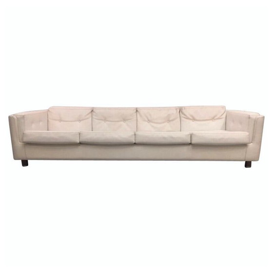 Image 1 of Vintage witte skai sofa van Mario Scheichenbauer voor Zanotta, Italië, 1965