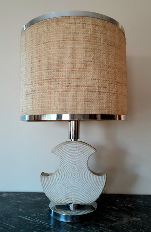 Brutalistische lamp 1970 van Pierre Du Gard en chroom