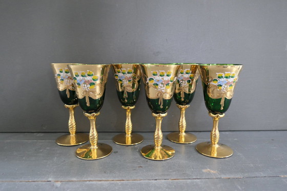 Image 1 of Vintage Venetiaanse Set Wijnglazen