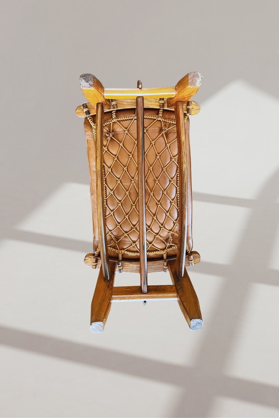 Image 1 of Jangada fauteuil met voetenbankje van Jean Gillon, Brazilië, jaren 1960-1970, set van 2