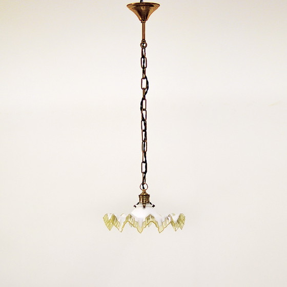 Image 1 of Franse Piecrust Opaline Hanglamp