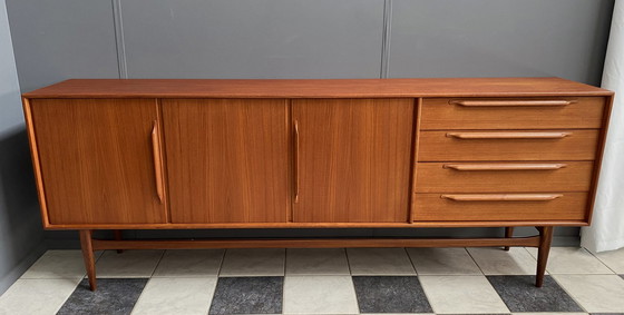 Image 1 of Teak dressoir door Heinrich Riestenpatt 1960s 225cm breed