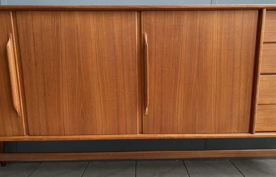 Image 1 of Teak dressoir door Heinrich Riestenpatt 1960s 225cm breed