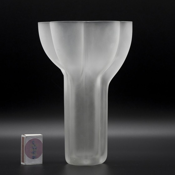 Image 1 of Zeldzame Tapio Wirkkala Rosenthal Sculptural Design Satin Glass Vaas Duo Model 470