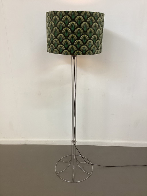 Vintage Lamp Chroom Seventies Vloerlamp 