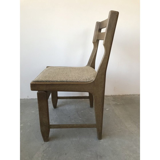 Image 1 of Paar vintage massief eiken stoelen van Guillerme et Chambron, 1960