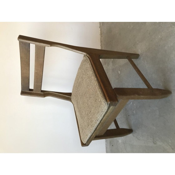 Image 1 of Paar vintage massief eiken stoelen van Guillerme et Chambron, 1960