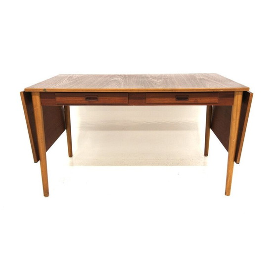 Image 1 of Vintage teak en beuken bureau voor Hugo Troeds, Zweden 1950