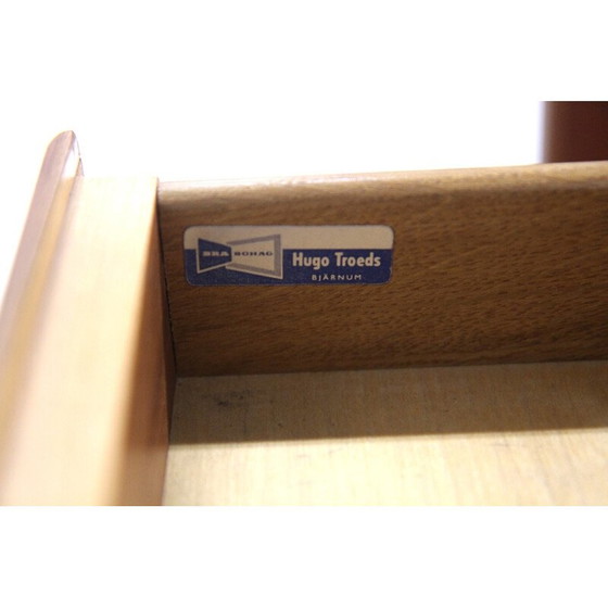 Image 1 of Vintage teak en beuken bureau voor Hugo Troeds, Zweden 1950