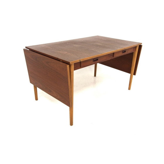 Image 1 of Vintage teak en beuken bureau voor Hugo Troeds, Zweden 1950