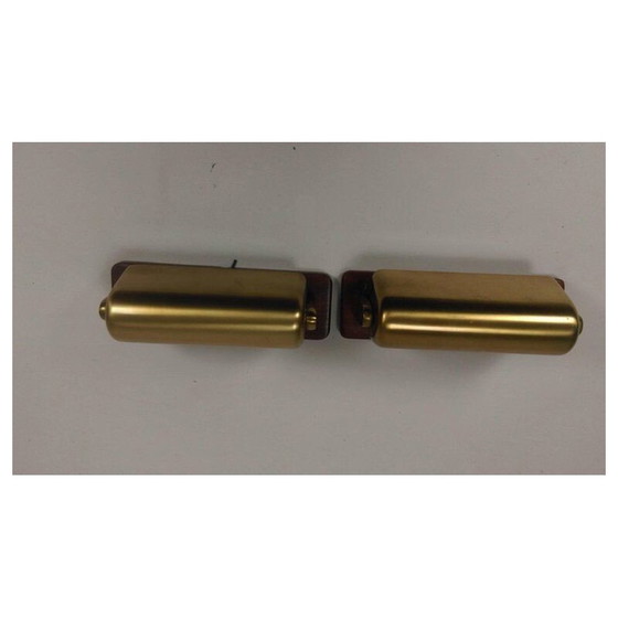 Image 1 of Paar vintage messing wandlampen van Lyfa, Denemarken 1950