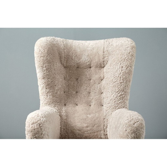 Image 1 of Vintage leren fauteuil van Fritz Hansen, jaren 1940