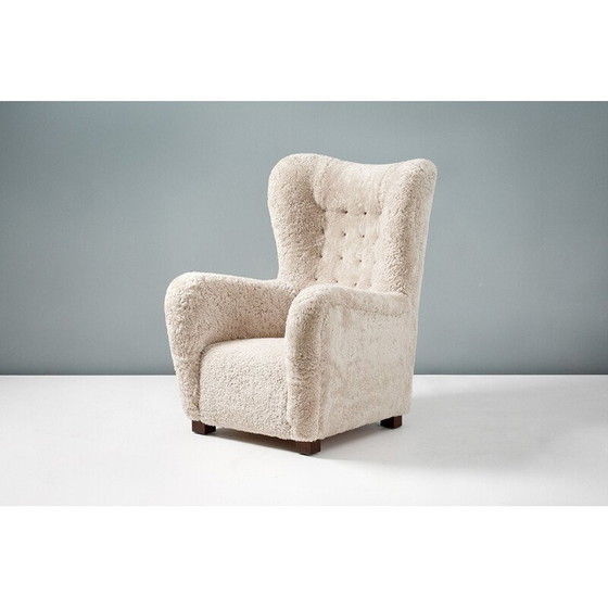 Image 1 of Vintage leren fauteuil van Fritz Hansen, jaren 1940