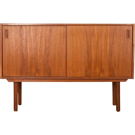 Image 1 of Vintage dressoir in teakhout met twee schuifdeuren, jaren 1960