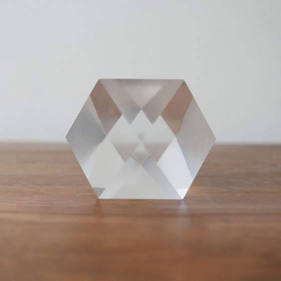 Image 1 of Paar vintage geometrische wetenschappelijke vormen in plexiglas, Nederland 1970